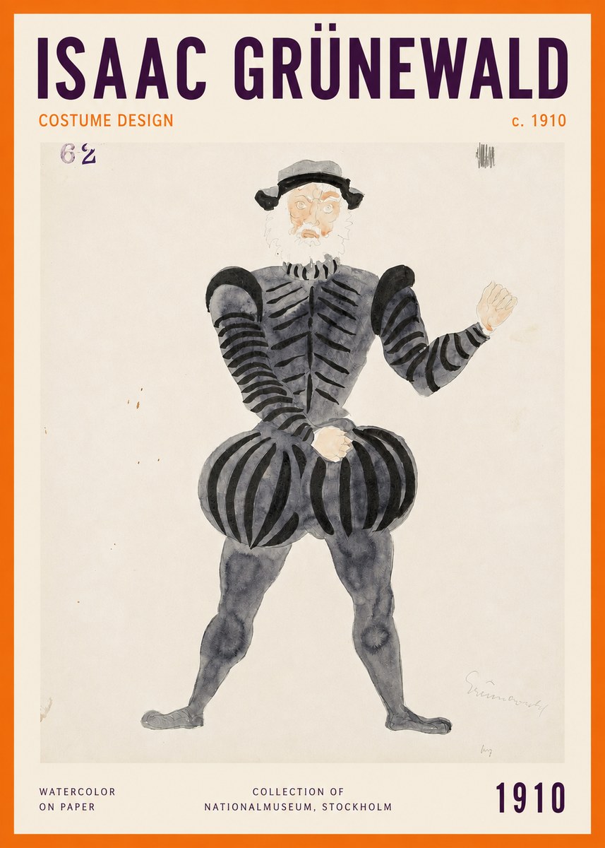 Isaac Grünewald Costume Design C. 1910 No2 - Juliste