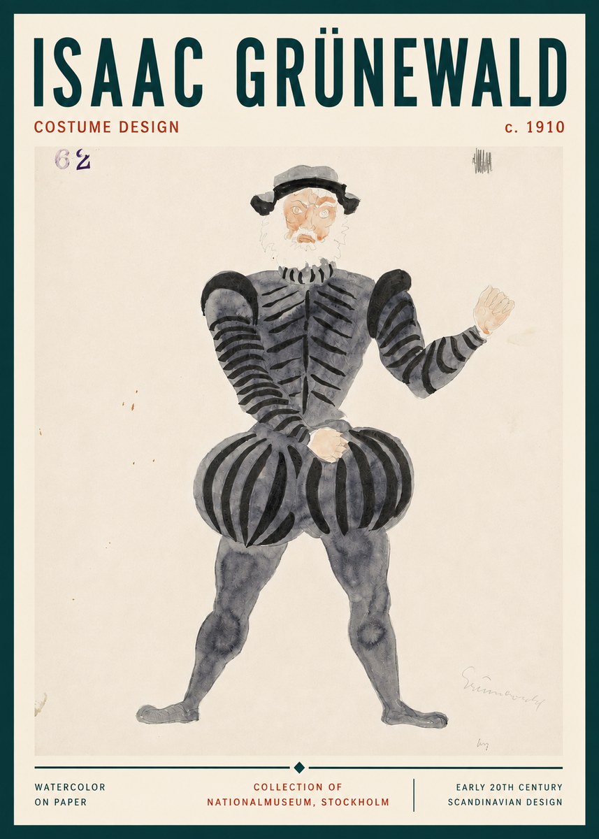 Isaac Grünewald Costume Design C. 1910 No3 - Juliste
