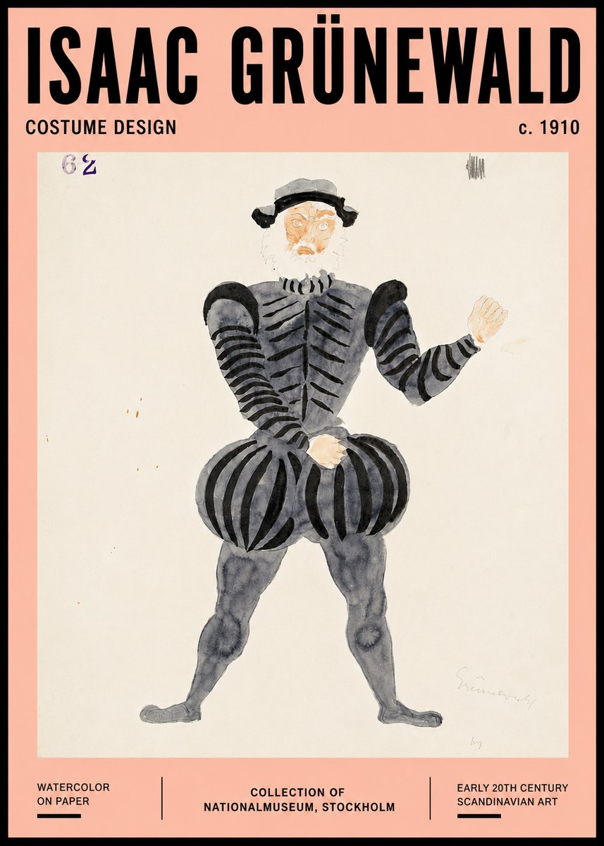 Isaac Grünewald Costume Design C. 1910 No5 - Juliste