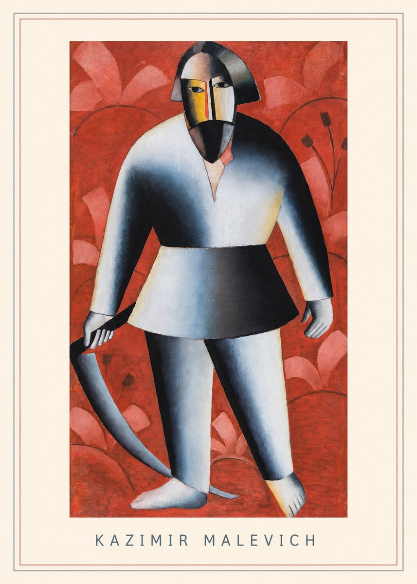 Kazimir Malevich Peasant with Scythe No3 - Juliste