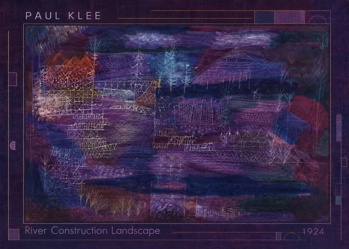 Paul Klee River Construction Landscape No1 - Juliste