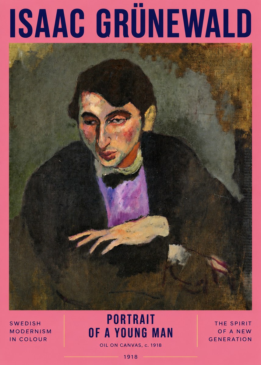 Isaac Grünewald Portrait of a Young Man No2 - Juliste