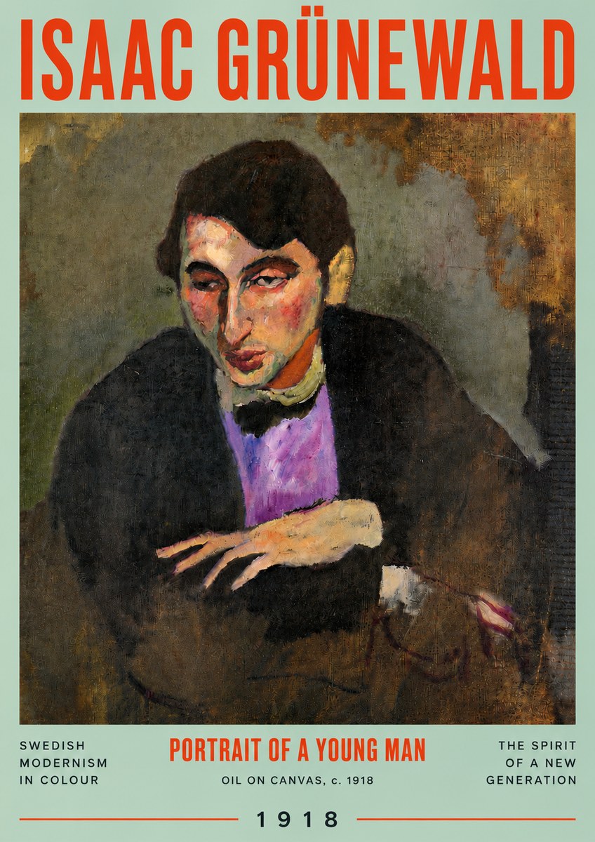 Isaac Grünewald Portrait of a Young Man No4 - Juliste