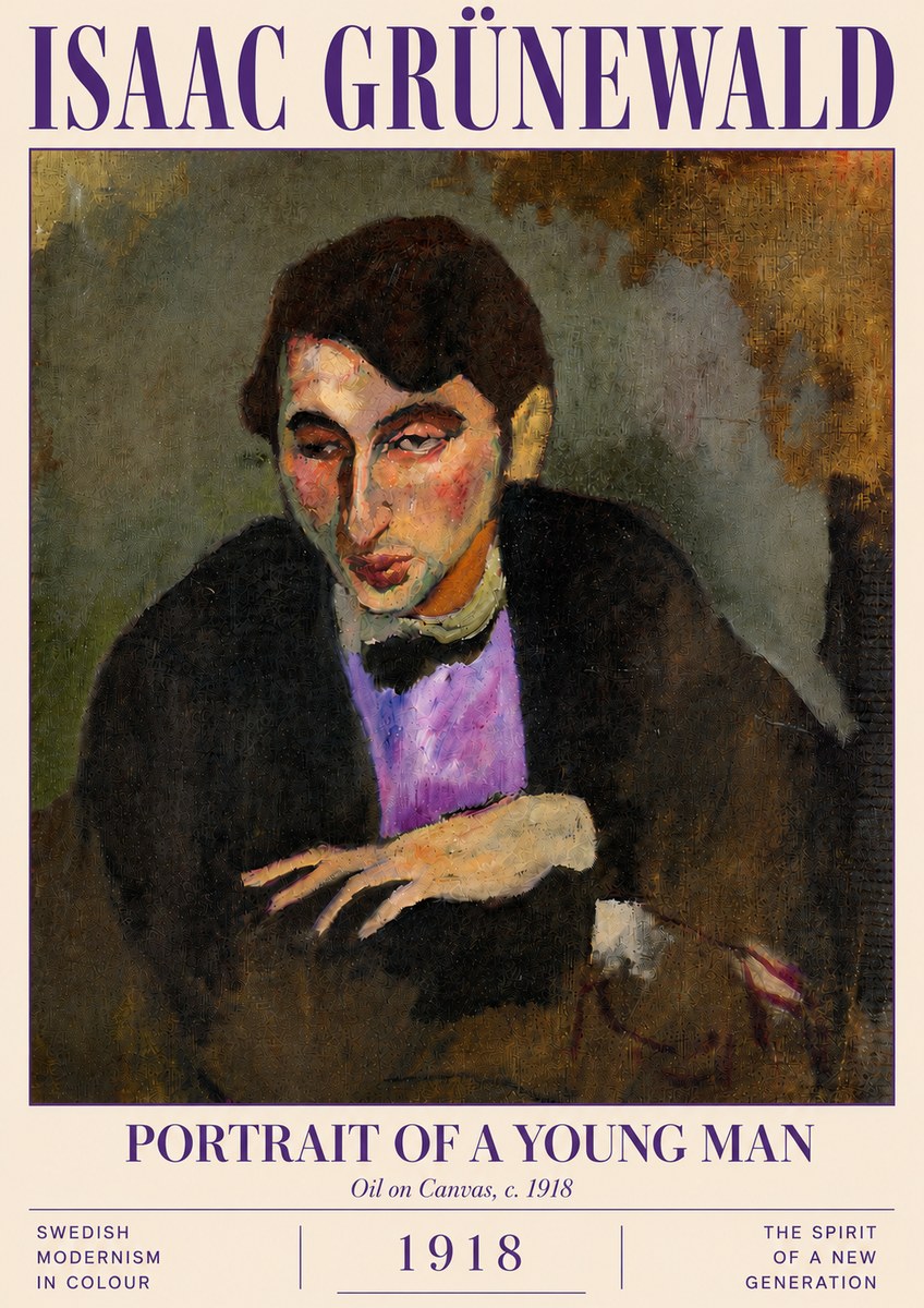 Isaac Grünewald Portrait of a Young Man No5 - Juliste
