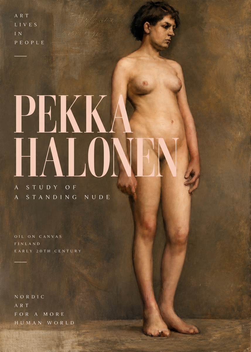 Pekka Halonen A Study of a Standing Nude No2 - Juliste