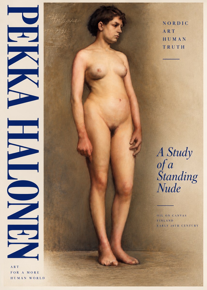 Pekka Halonen A Study of a Standing Nude No5 - Juliste