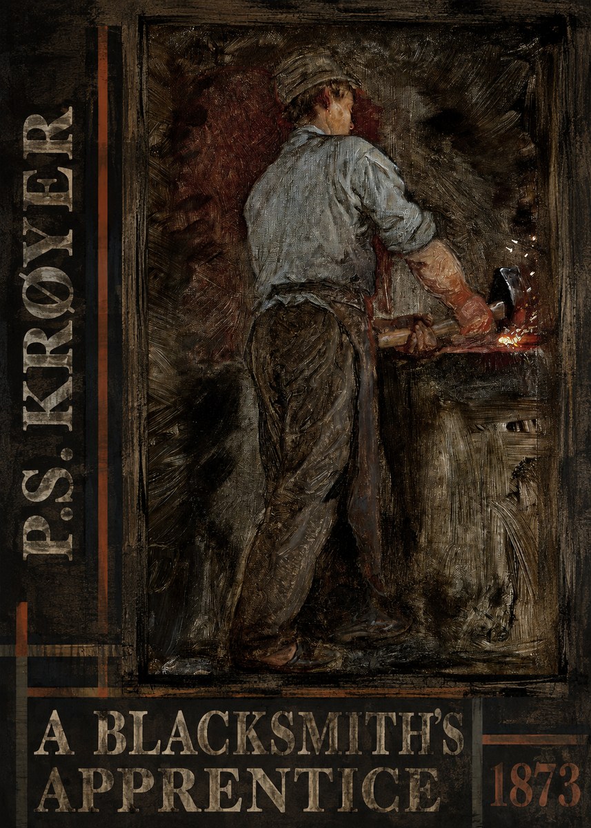 P.S. Krøyer A Blacksmith's Apprentice No4 - Juliste