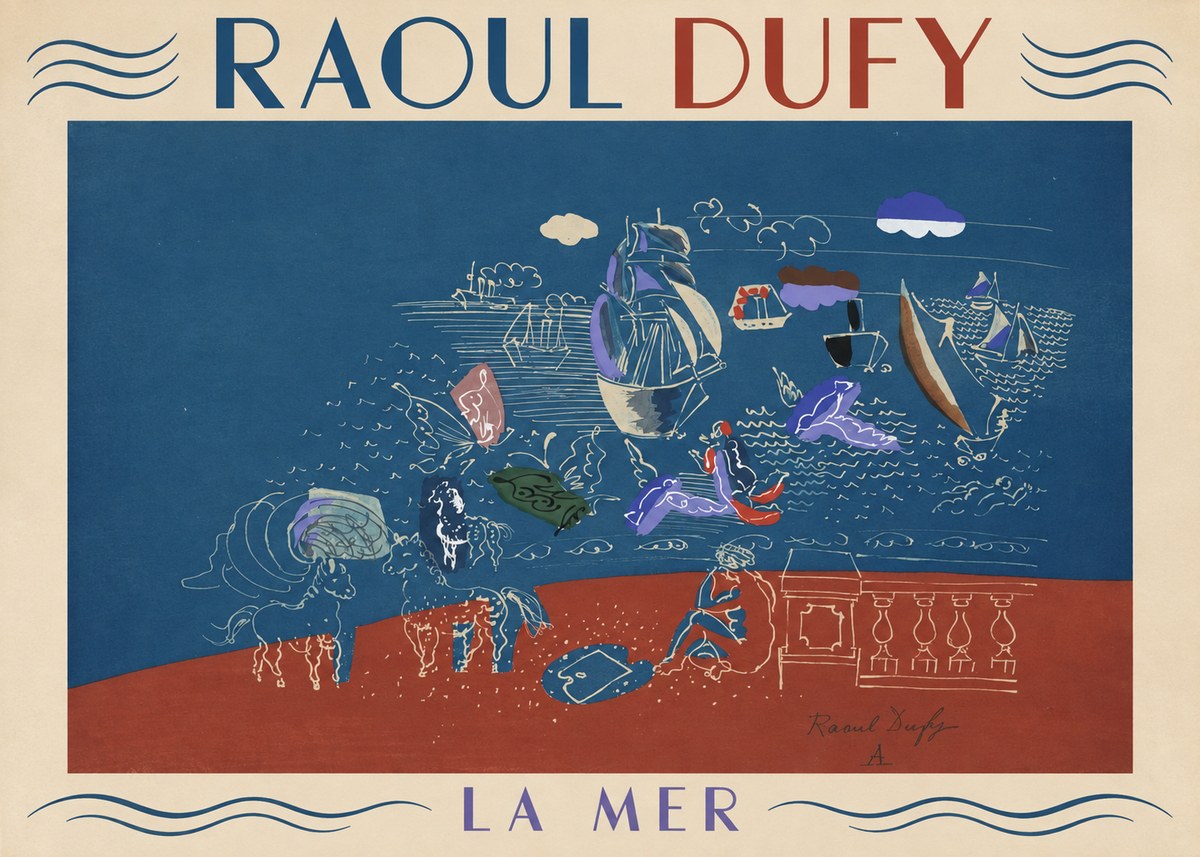 Raoul Dufy La Mer No1 - Juliste