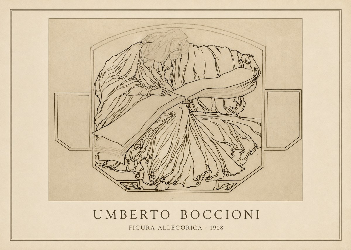 Umberto Boccioni Figura Allegorica No6 - Juliste