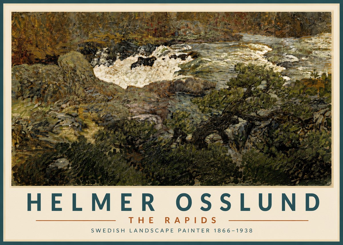 Helmer Osslund The Rapids No6 - Juliste