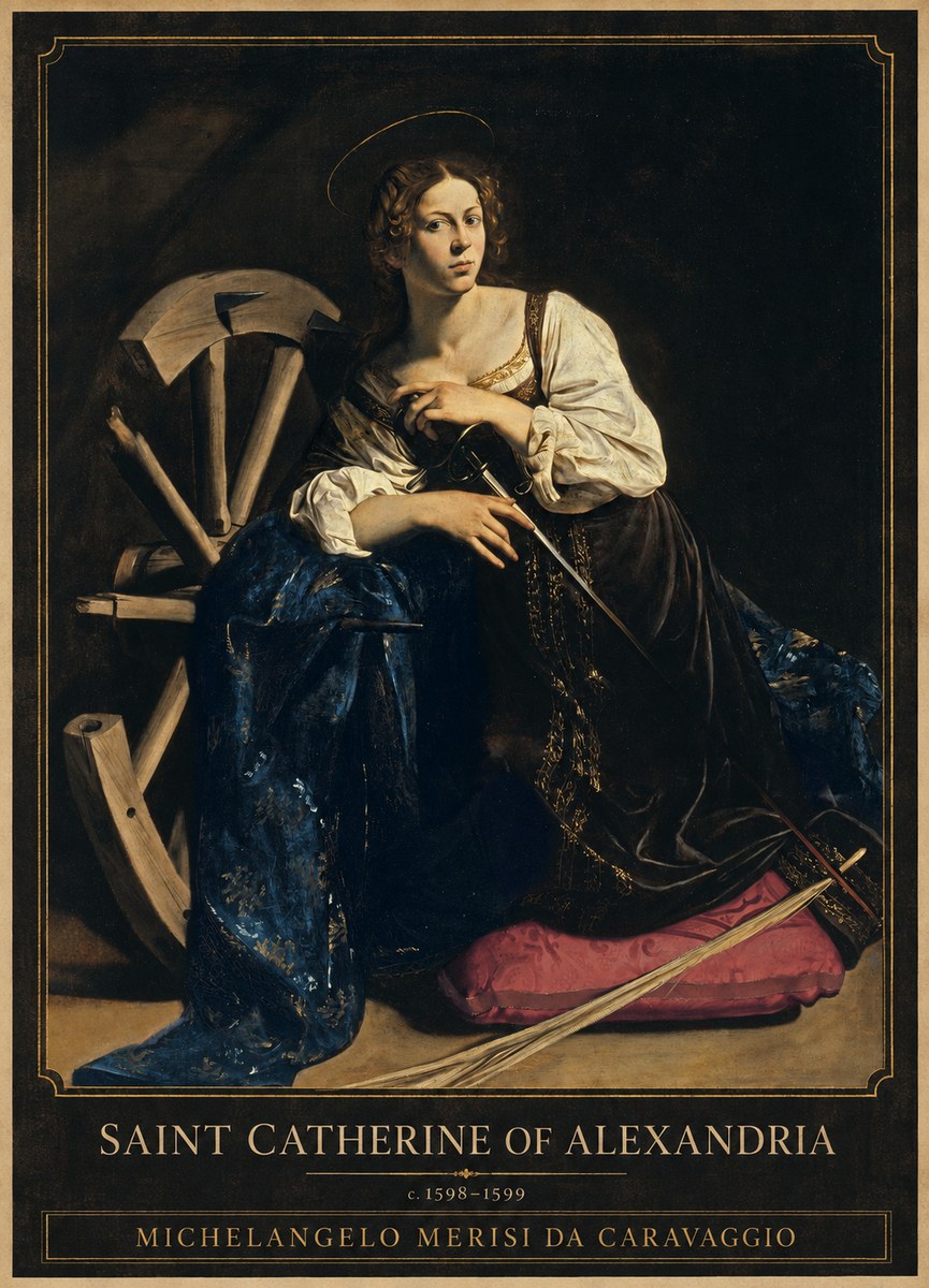 Michelangelo Merisi da Caravaggio Saint Catherine of Alexandria II No3 - Juliste