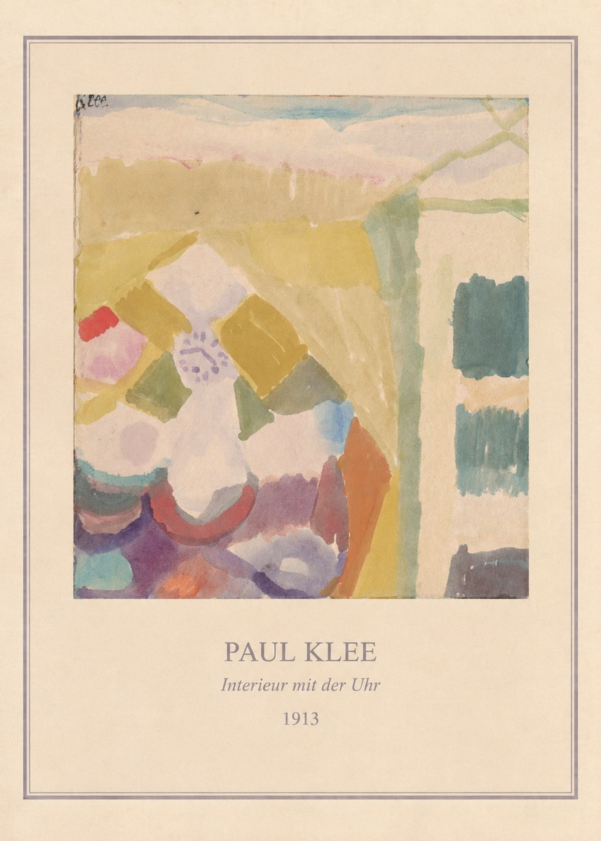 Paul Klee Interieur Mit Der Uhr I No3 - Juliste