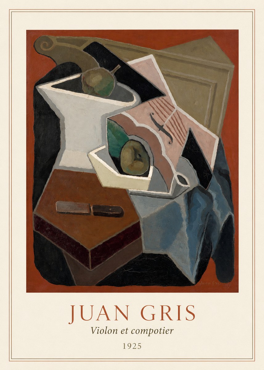 Juan Gris Violon Et Compotier No3 - Juliste
