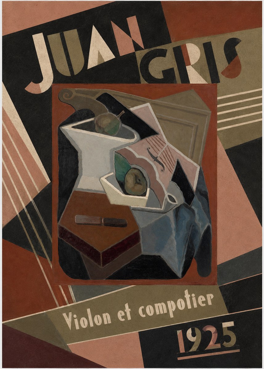 Juan Gris Violon Et Compotier No4 - Juliste