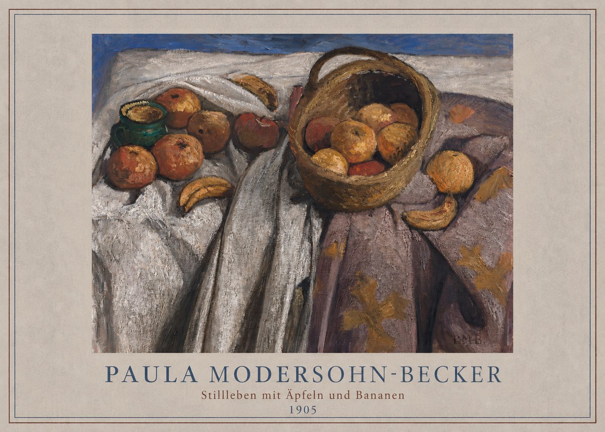 Paula Modersohn-Becker Stillleben Mit Äpfeln Und Bananen No2 - Juliste