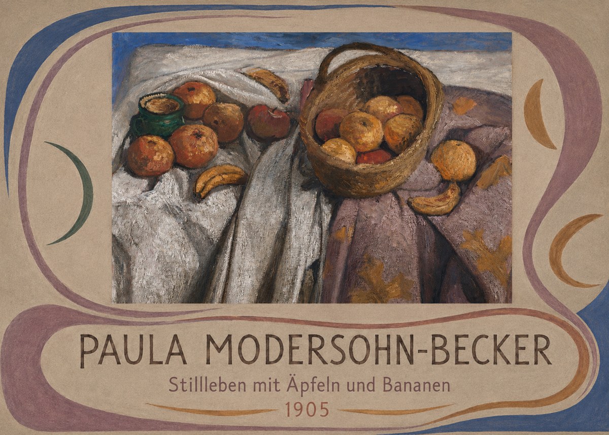 Paula Modersohn-Becker Stillleben Mit Äpfeln Und Bananen No5 - Juliste
