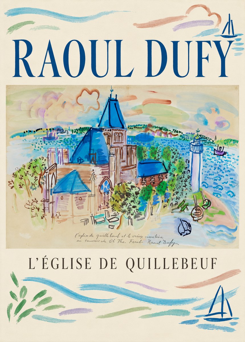 Raoul Dufy L'église De Quillebeuf No1 - Juliste