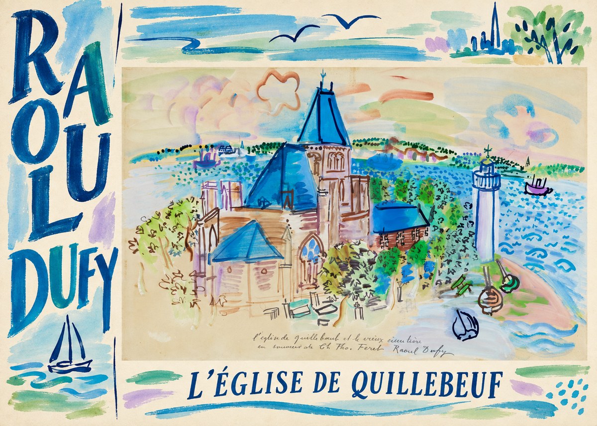 Raoul Dufy L'église De Quillebeuf No6 - Juliste