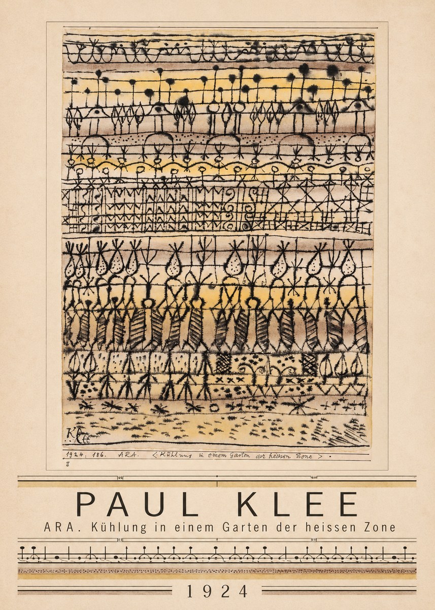 Paul Klee Ara. Kühlung in Einem Garten Der Heissen Zone No1 - Juliste