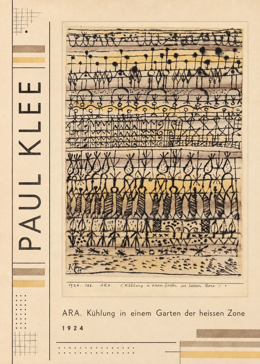 Paul Klee Ara. Kühlung in Einem Garten Der Heissen Zone No3 - Juliste