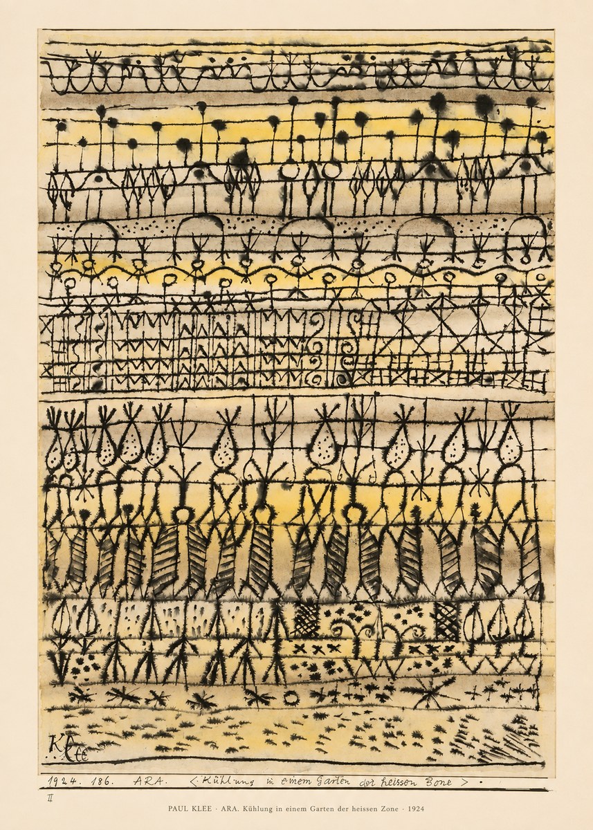 Paul Klee Ara. Kühlung in Einem Garten Der Heissen Zone No6 - Juliste
