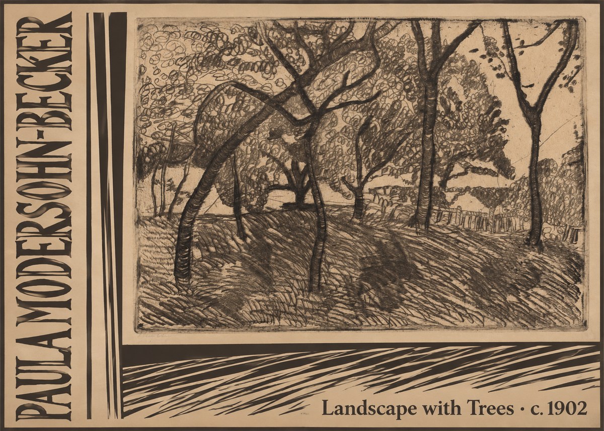 Paula Modersohn-Becker Landscape with Trees No3 - Juliste