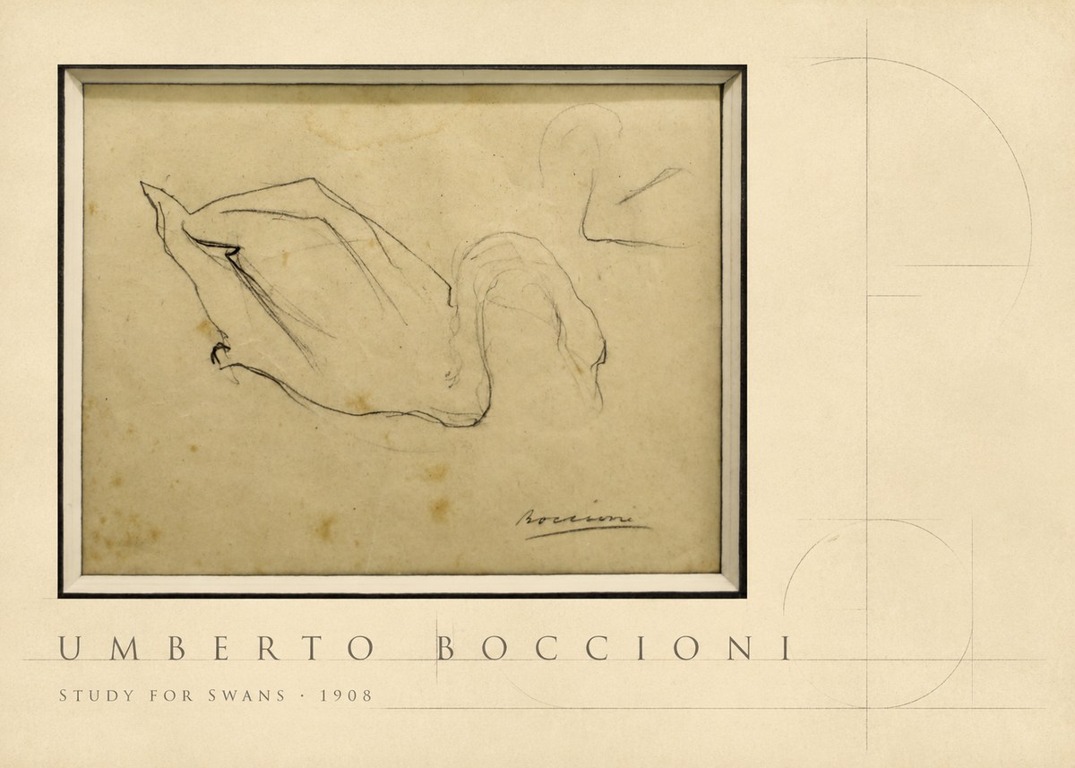Umberto Boccioni Study for Swans No4 - Juliste