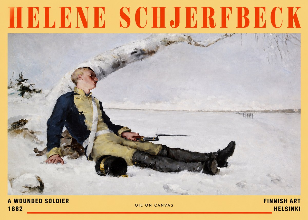 Helene Schjerfbeck A Wounded Soldier (1882) No2 - Juliste