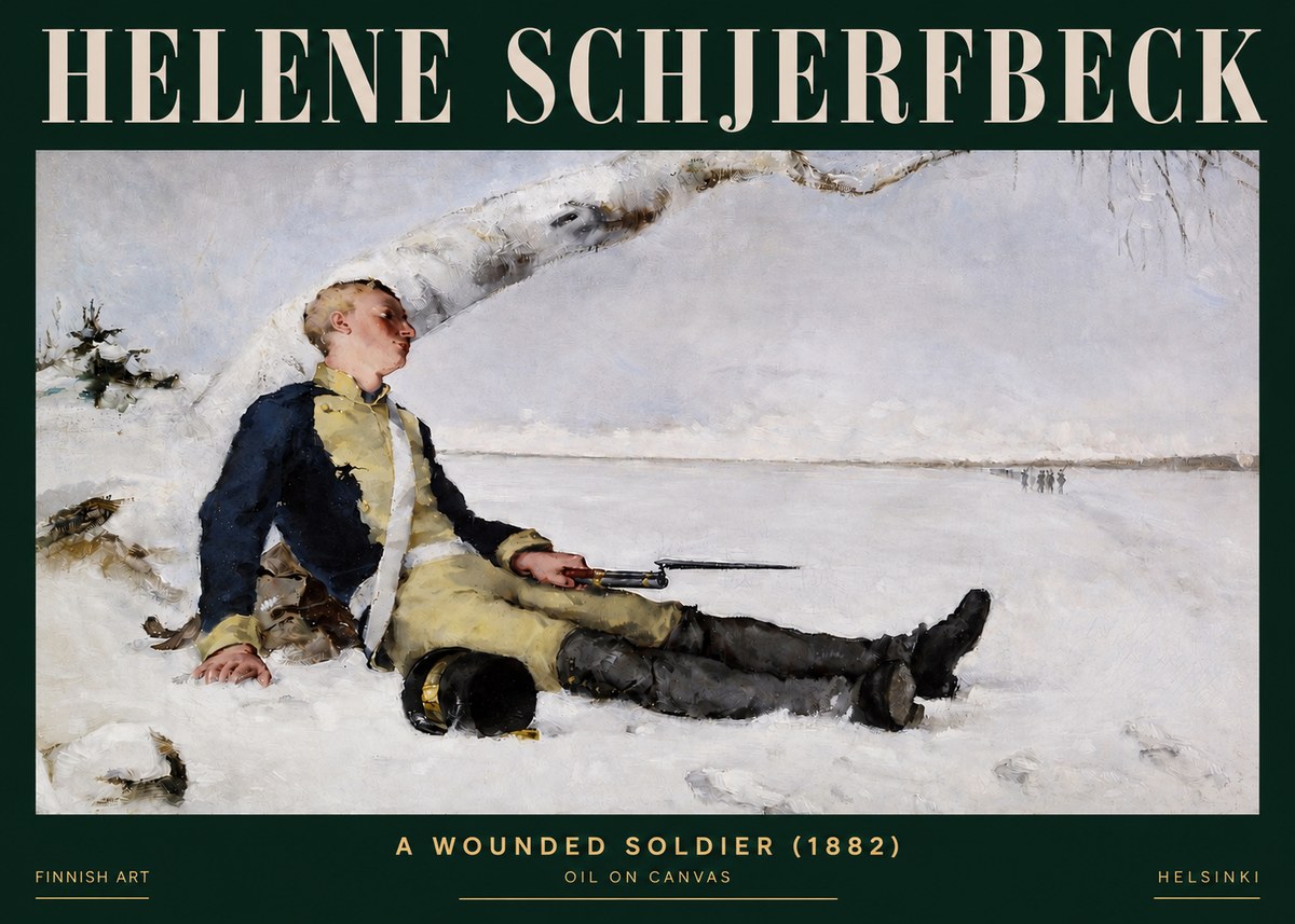 Helene Schjerfbeck A Wounded Soldier (1882) No3 - Juliste