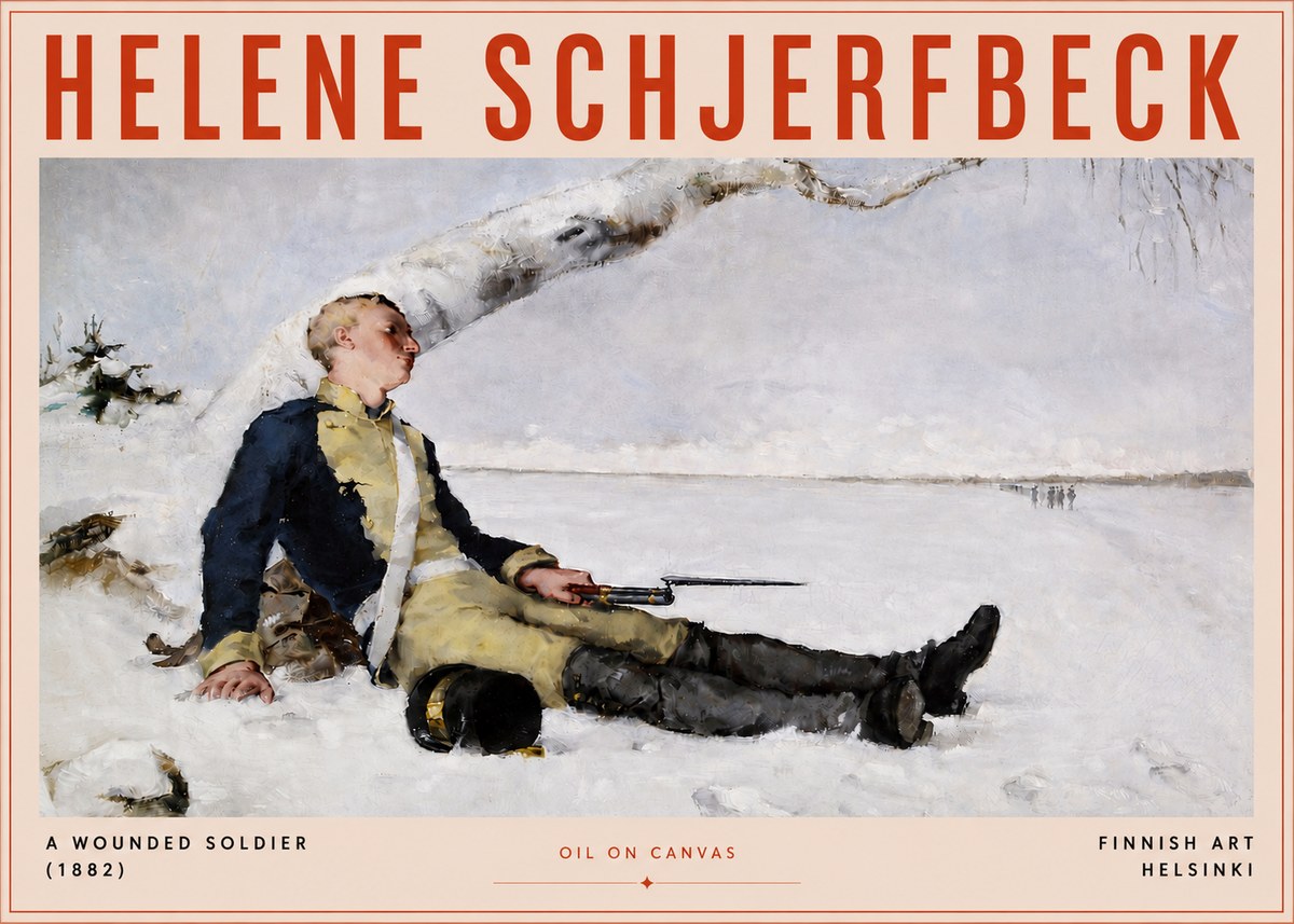 Helene Schjerfbeck A Wounded Soldier (1882) No5 - Juliste