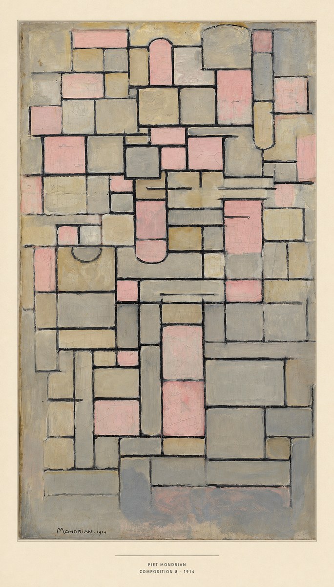 Piet Mondrian Composition 8 No6 - Juliste