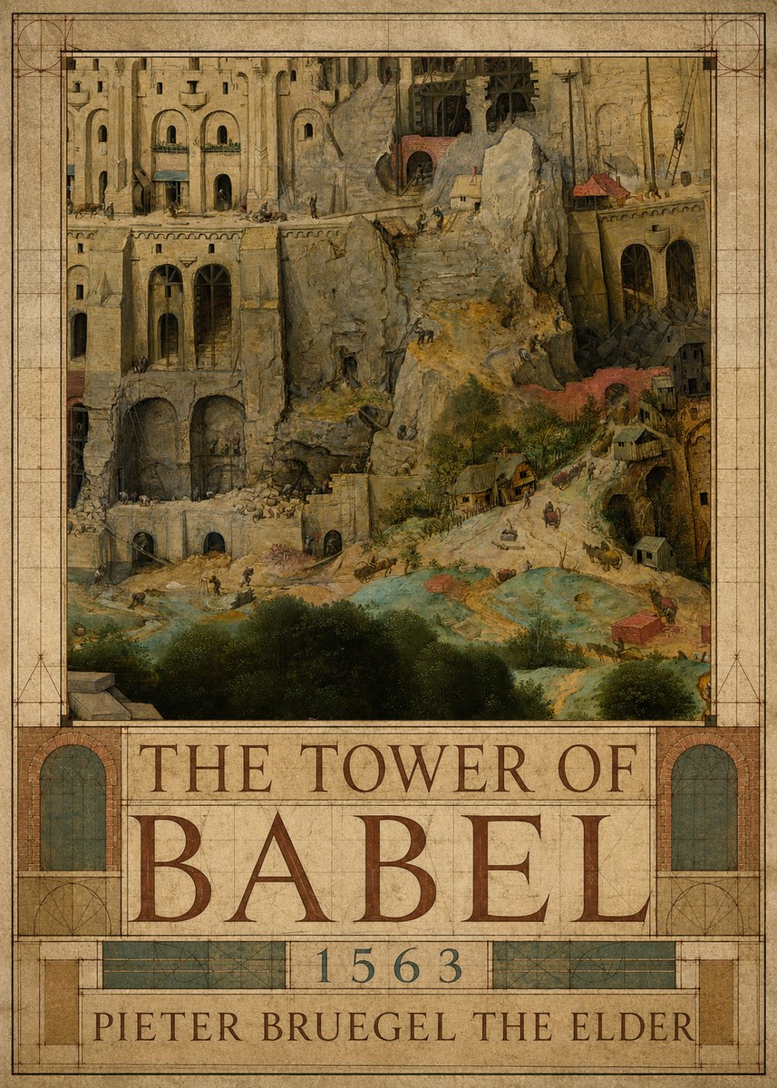 Pieter Bruegel The Tower of Babel XVII No2 - Juliste