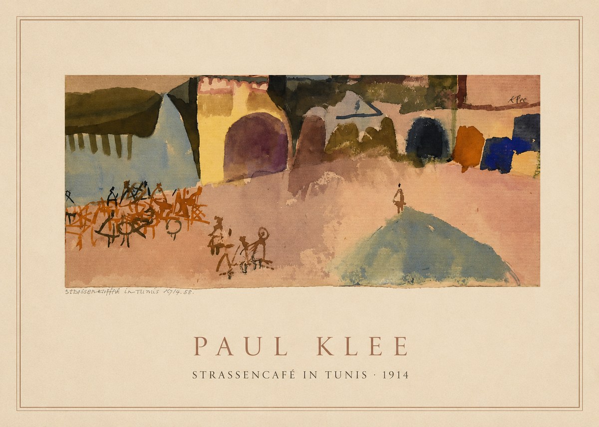 Paul Klee Strassencafé in Tunis · 1914 No4 - Juliste