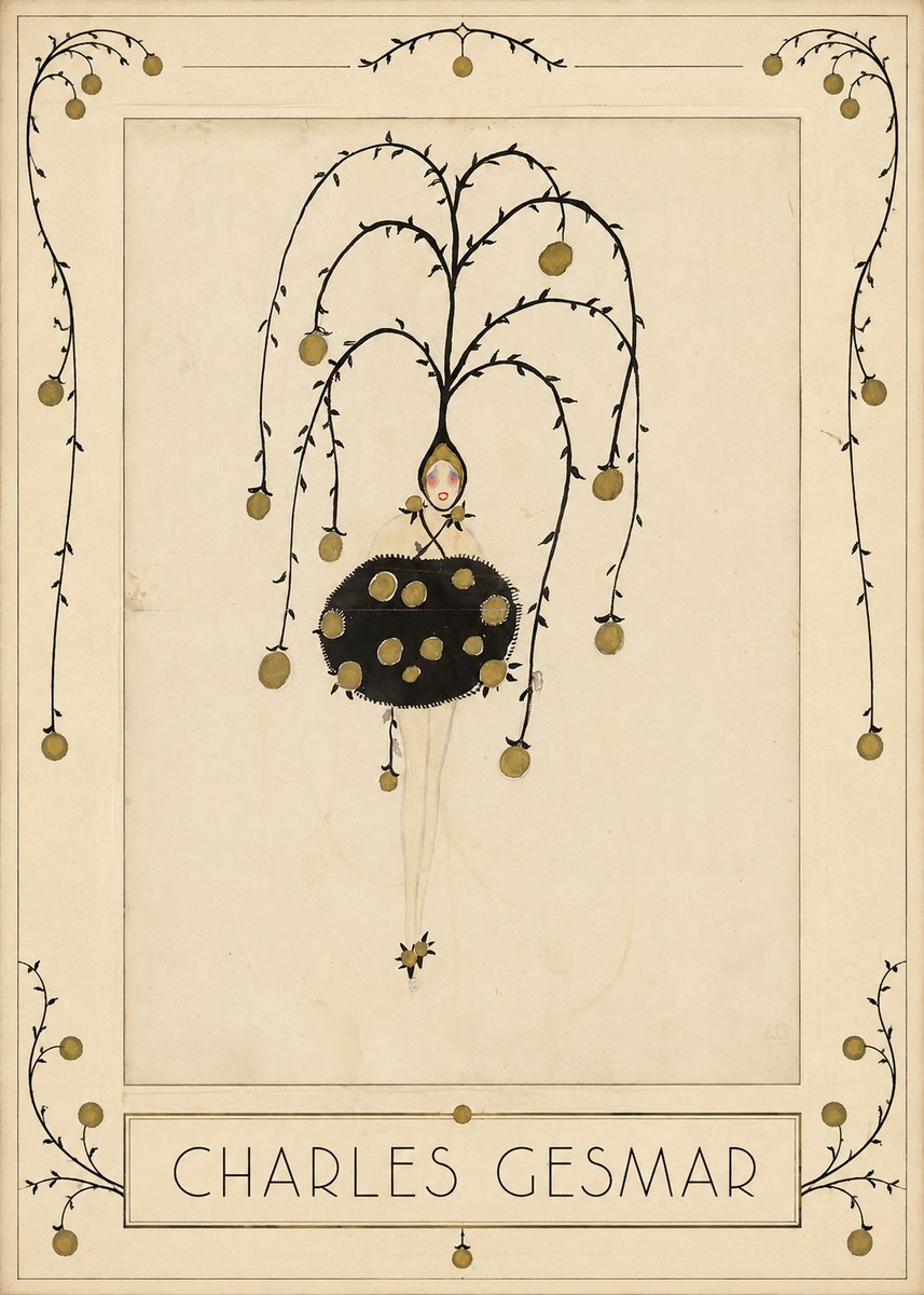 Charles Gesmar Figure with Hanging Orbs No1 - Juliste