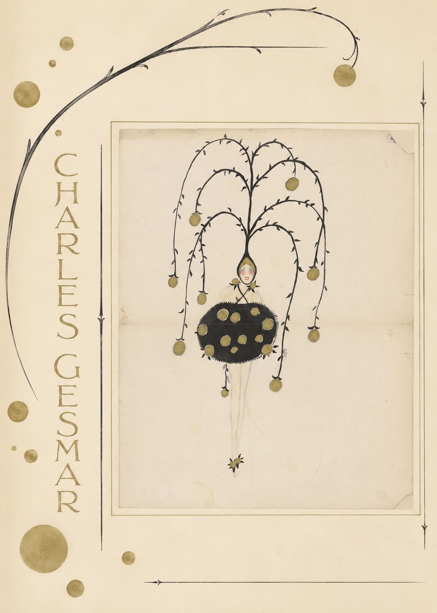 Charles Gesmar Figure with Hanging Orbs No3 - Juliste