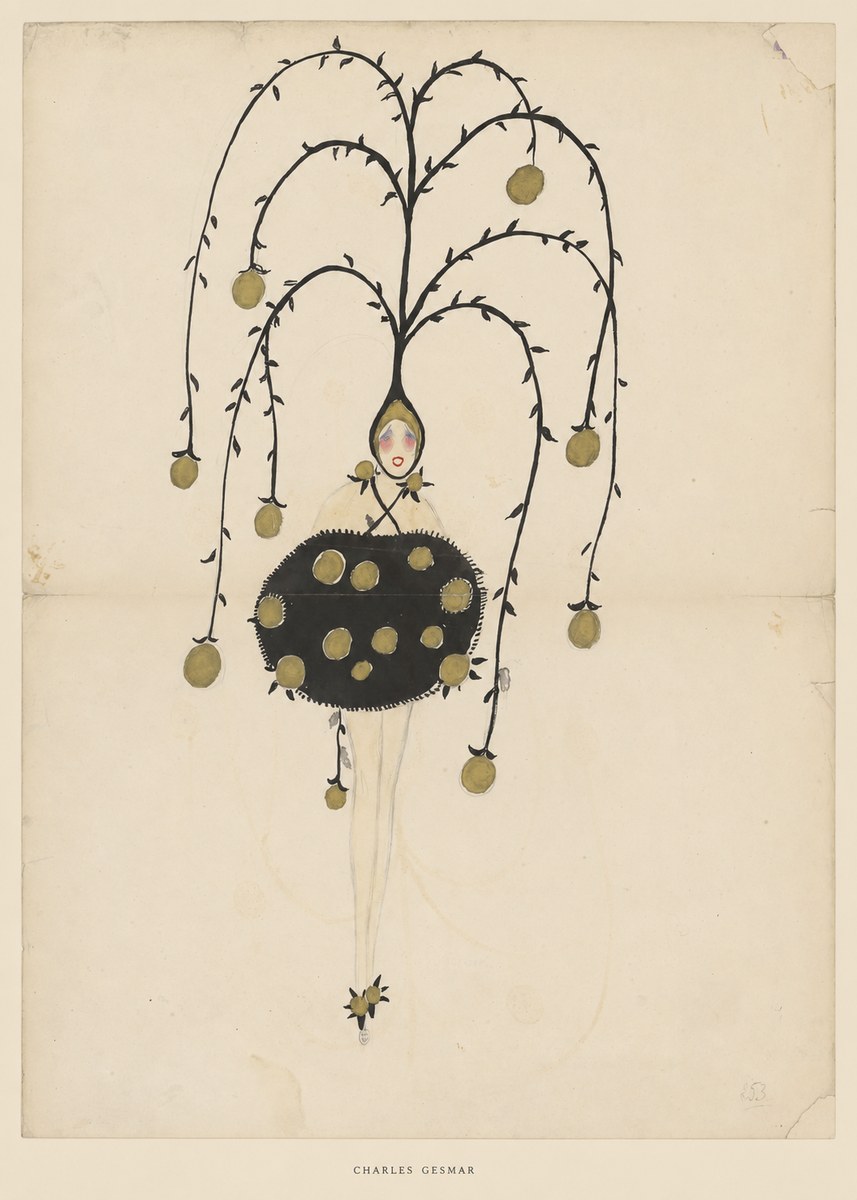Charles Gesmar Figure with Hanging Orbs No5 - Juliste