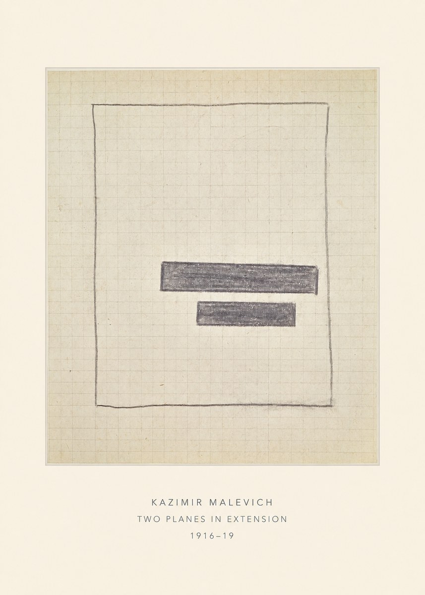 Kazimir Malevich Two Planes in Extension No4 - Juliste