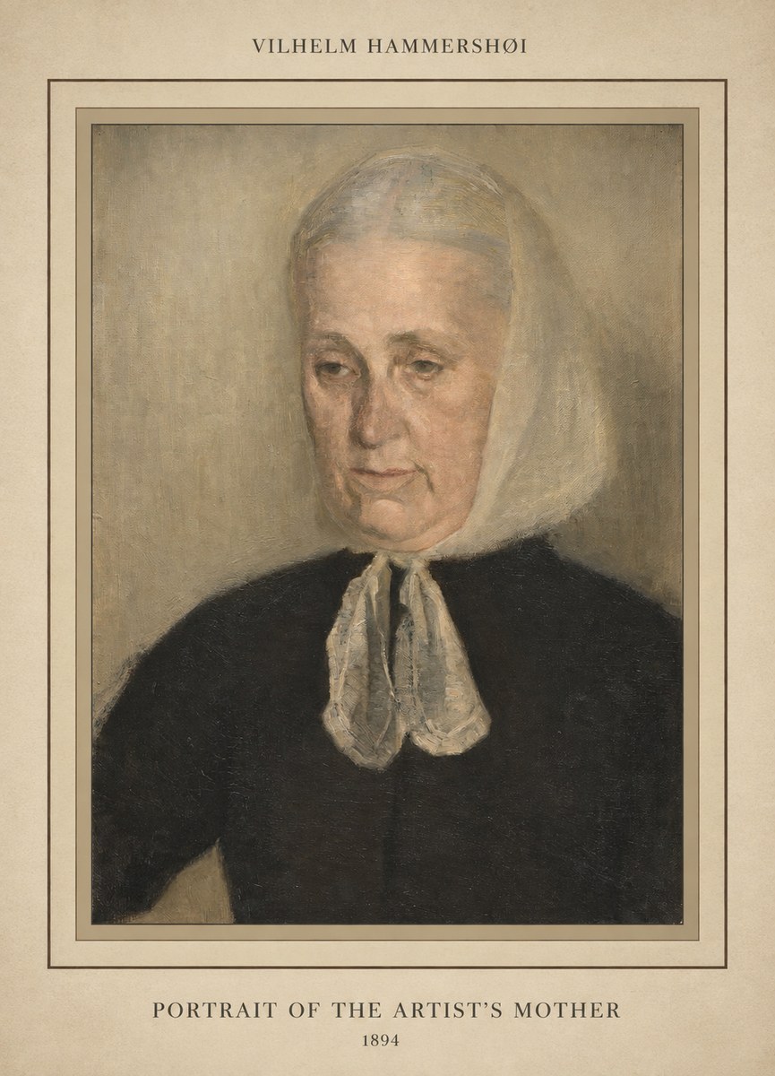 Vilhelm Hammershøi Portrait of the Artist's Mother · 1894 No3 - Juliste