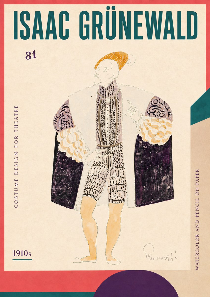 Isaac Grünewald Costume Design for Theatre No3 - Juliste