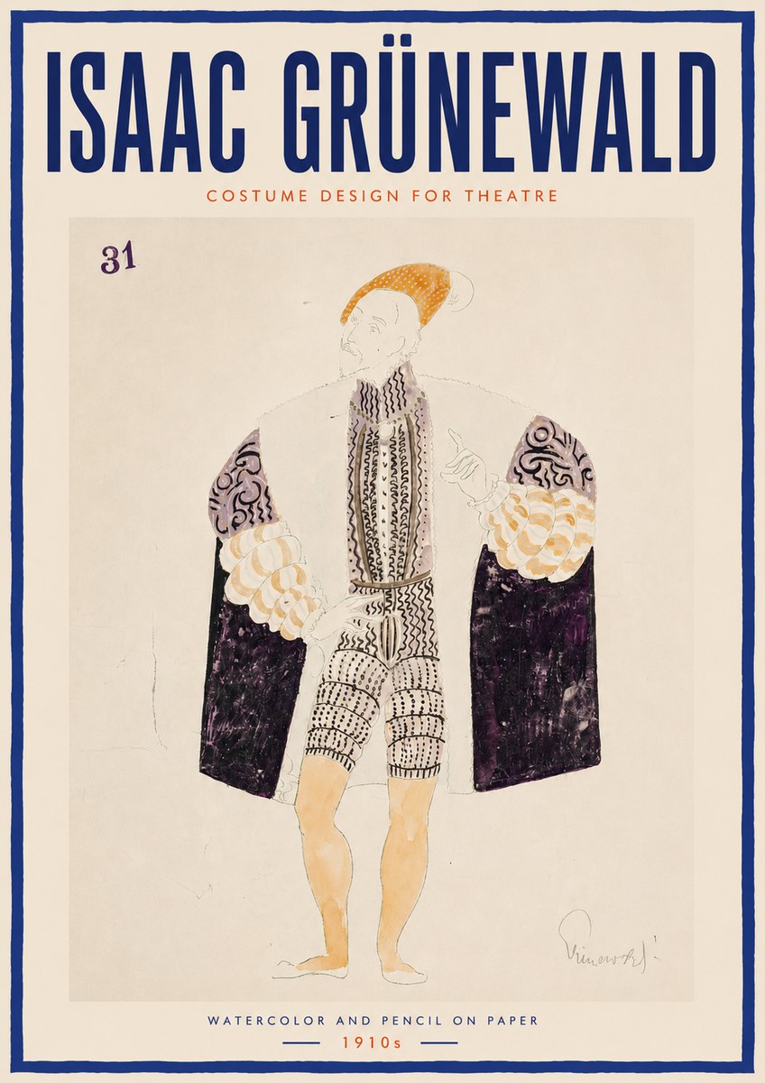 Isaac Grünewald Costume Design for Theatre No4 - Juliste