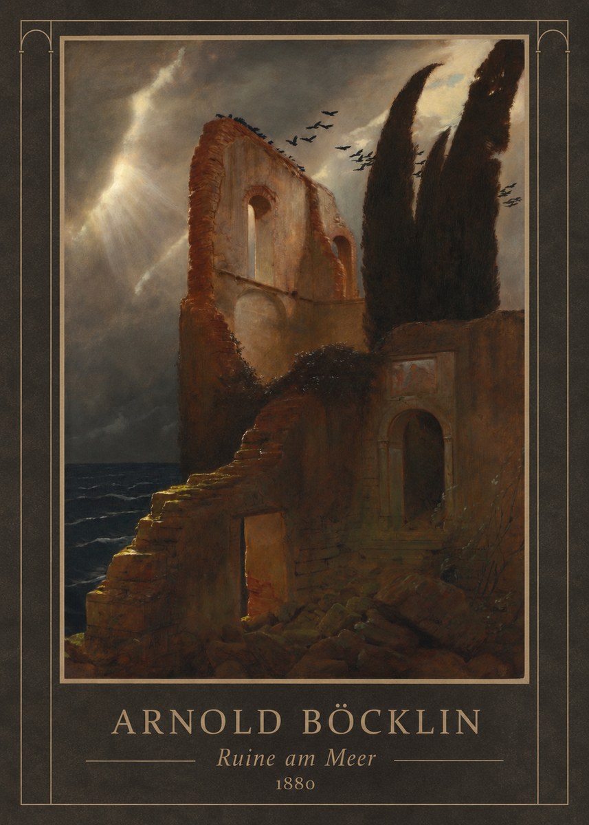 Arnold Böcklin Ruine Am Meer II No3 - Juliste