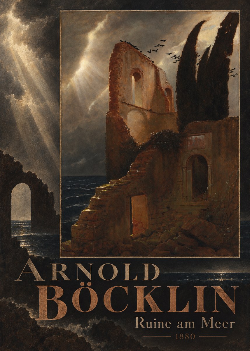 Arnold Böcklin Ruine Am Meer II No6 - Juliste