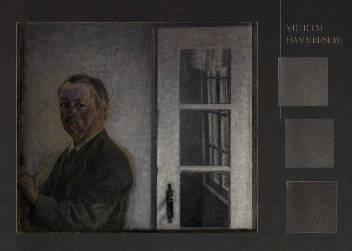 Vilhelm Hammershøi Self-portrait II No6 - Juliste