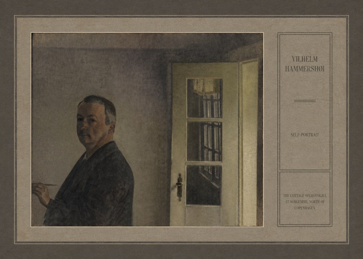 Vilhelm Hammershøi Self-portrait. the Cottage Spurveskjul at Sorgenfri, North of Copenhagen No6 - Juliste