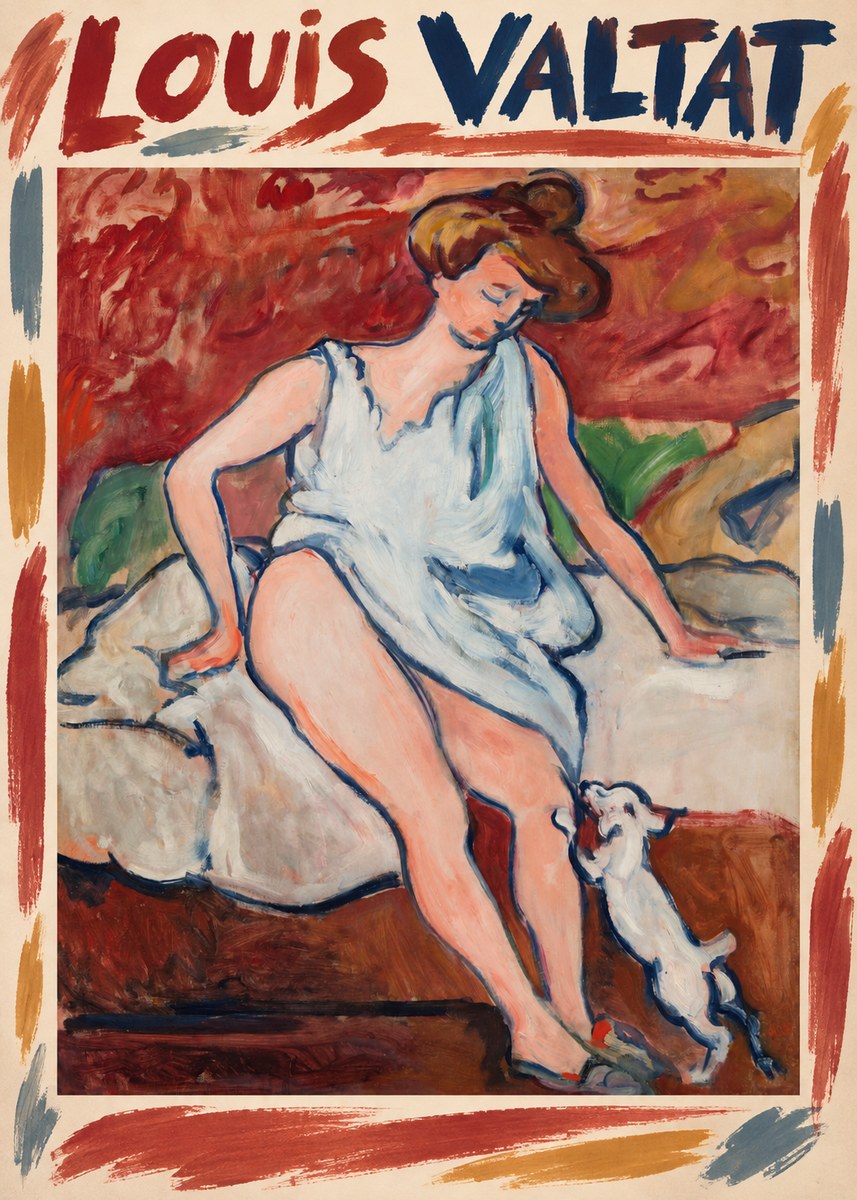 Louis Valtat Woman with a Dog No1 - Juliste