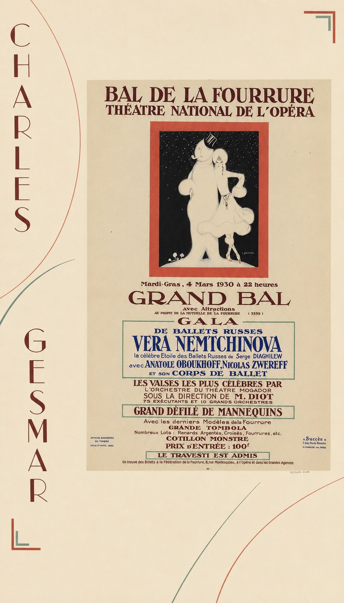Charles Gesmar Bal De La Fourrure III No5 - Juliste