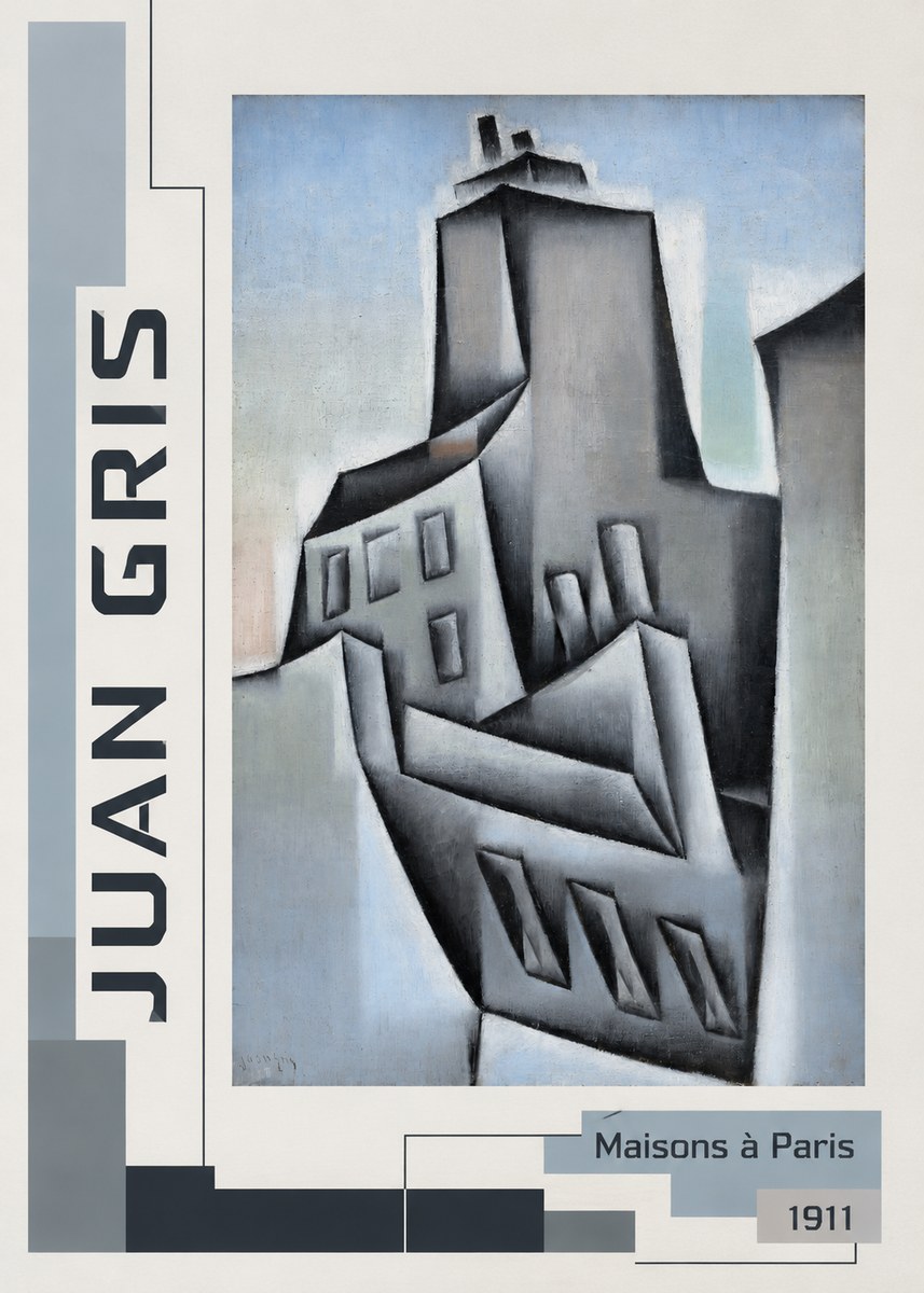Juan Gris Maisons À Paris No2 - Juliste