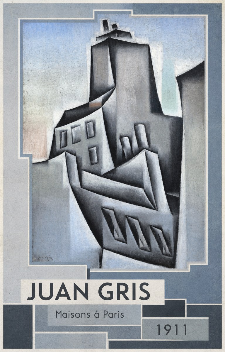 Juan Gris Maisons À Paris No3 - Juliste