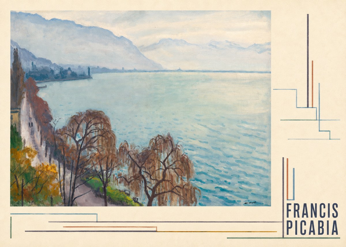 Francis Picabia Lac Léman No4 - Juliste