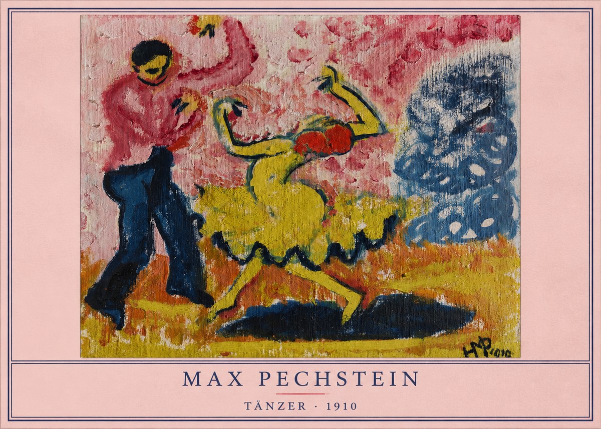 Max Pechstein Tänzer • 1910 No4 - Juliste